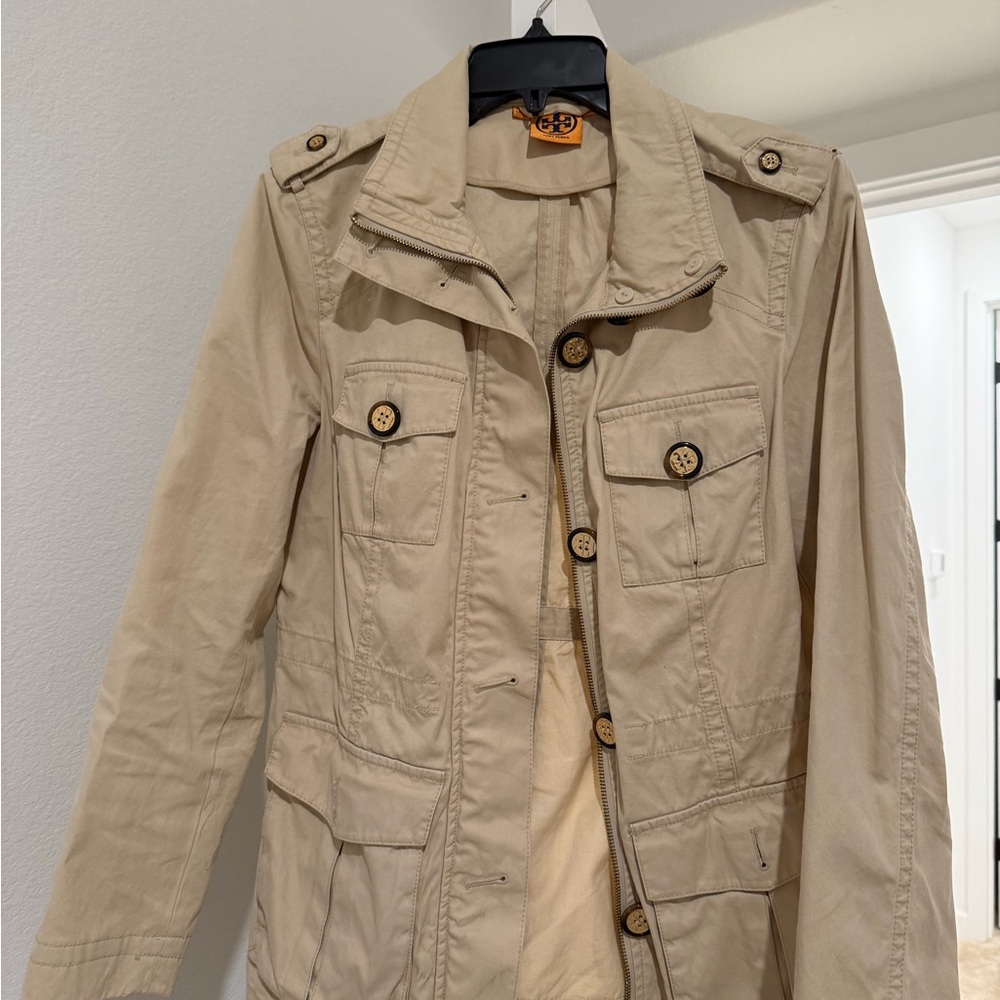 Tory Burch Cream Button-Up Jacket